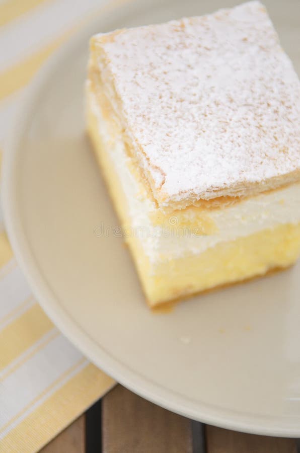 The Original Bled Cream Cake Cremeschnitte Stock Image Image of