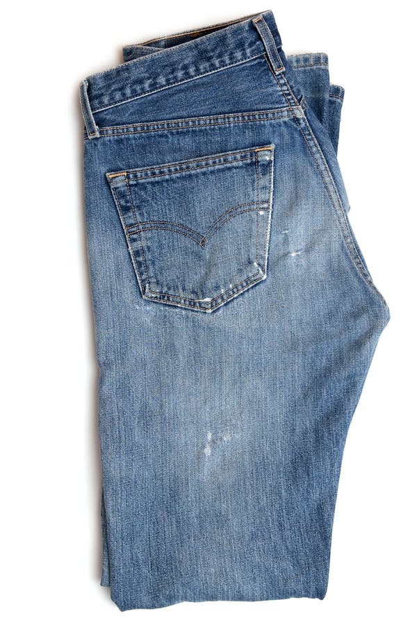 Original blue jeans stock image. Image of object, wear 14418413
