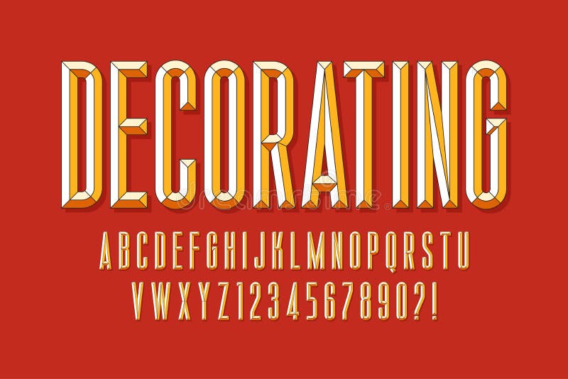 Original Characters Design, Chisel Alphabet Style, Letters and Numbers