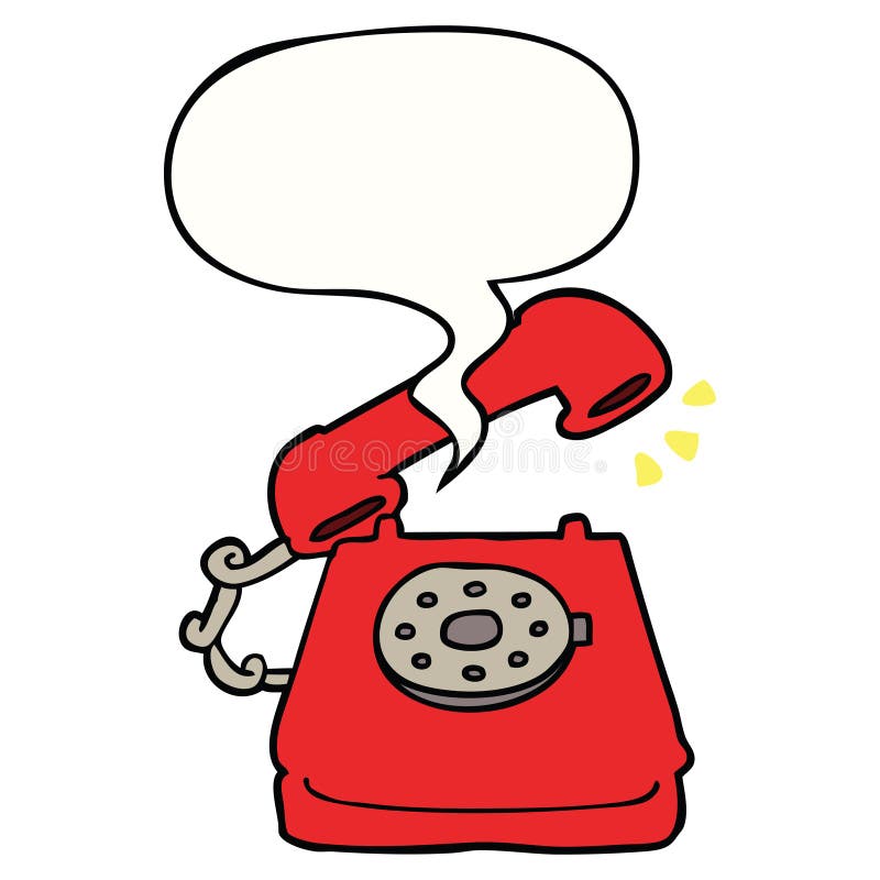 Cartoon ringing telephone stock illustration. Illustration of telephone