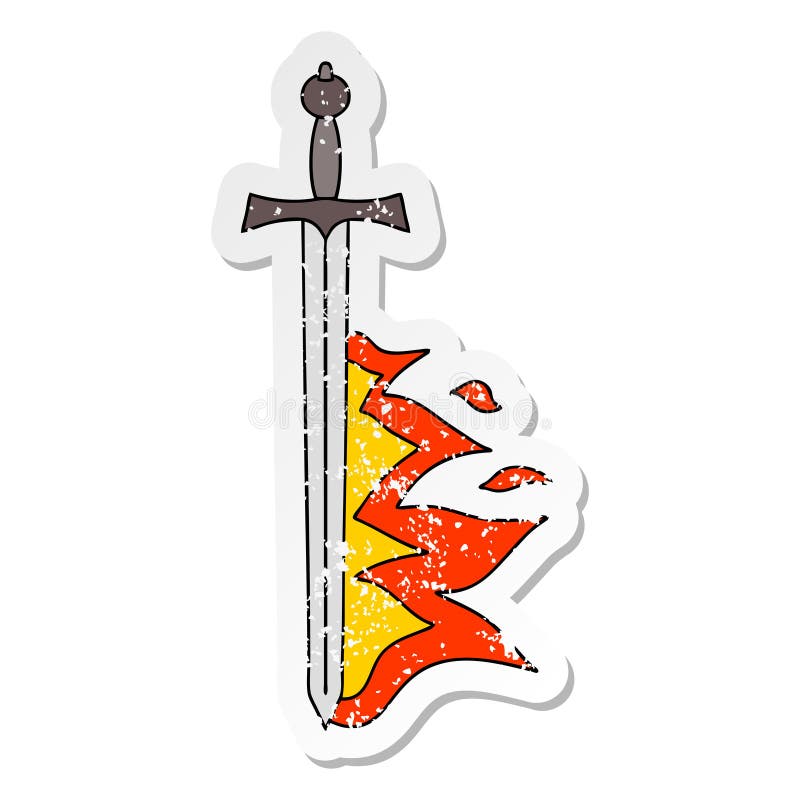 Minimalist Crossed Swords (Hell)' Sticker