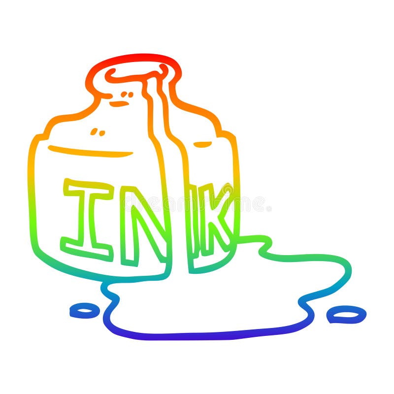 ink bottle cartoon