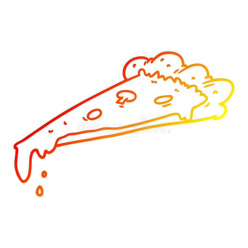 Gradient Cartoon Slice Pizza Food Takeout Fastfood Free Hand Drawn