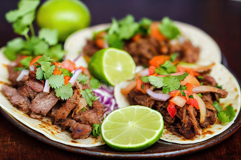 Original Dish in Form of Tacos Mexican for Delicious Snack Stock Image