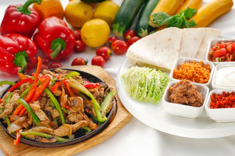 Original Fajita Sizzling Hot on Iron Plate Stock Photo Image of