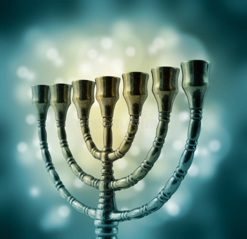 Jewish candelabrum Menorah stock image. Image of menorah 214004817
