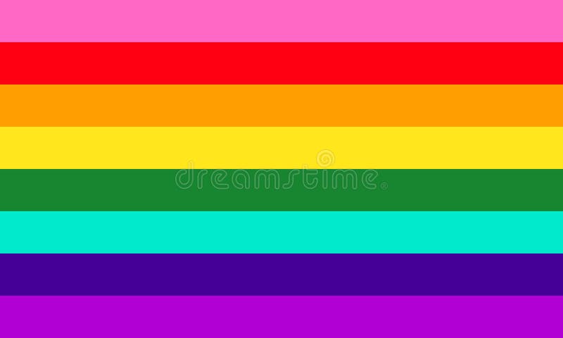 Original LGBT pride eight colors rainbow flag