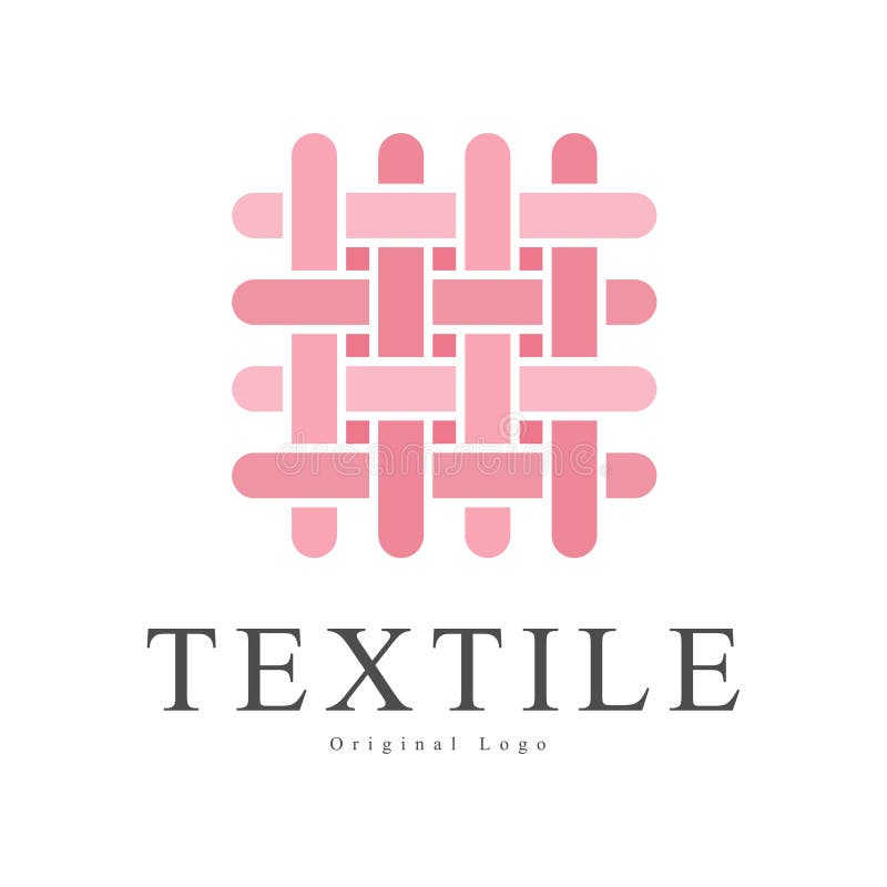Original- logodesign för textil, idérikt tecken för företagsidentitet, hantverklager, advertizing, affisch, baner, reklambladvekt