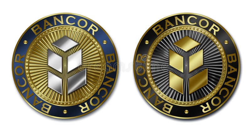 Bancor Coin Cryptocurrency Blockchain Icon. Virtual Electronic