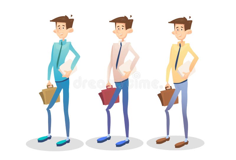 Original novo de Set Hold Suitcase do gerente do homem de negócio, homem de negócios Collection ilustração royalty free Original novo de Set Hold Suitcase do gerente do homem de negócio, homem de negócios Collection ilustração royalty free