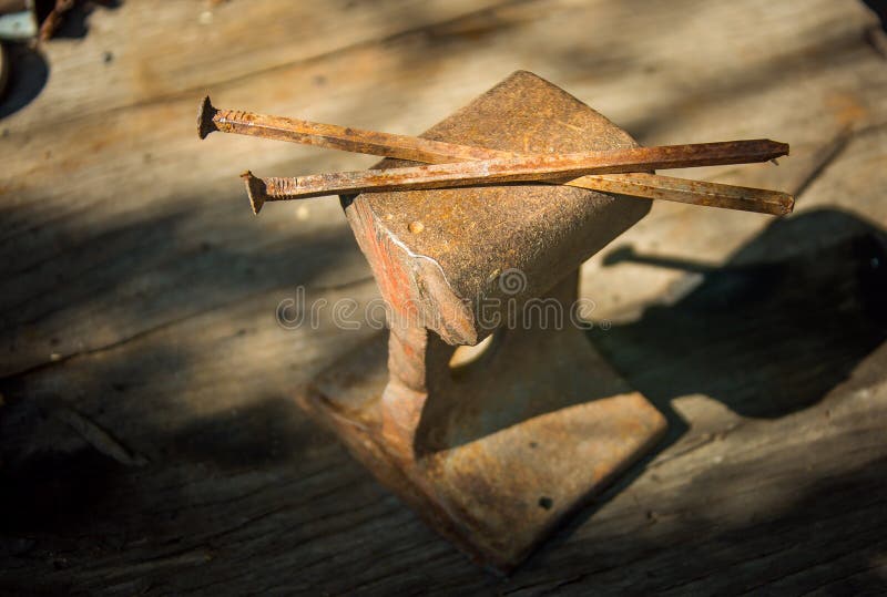 Original Old Vintage Rusty Iron Victorian Handmade Nails Used in