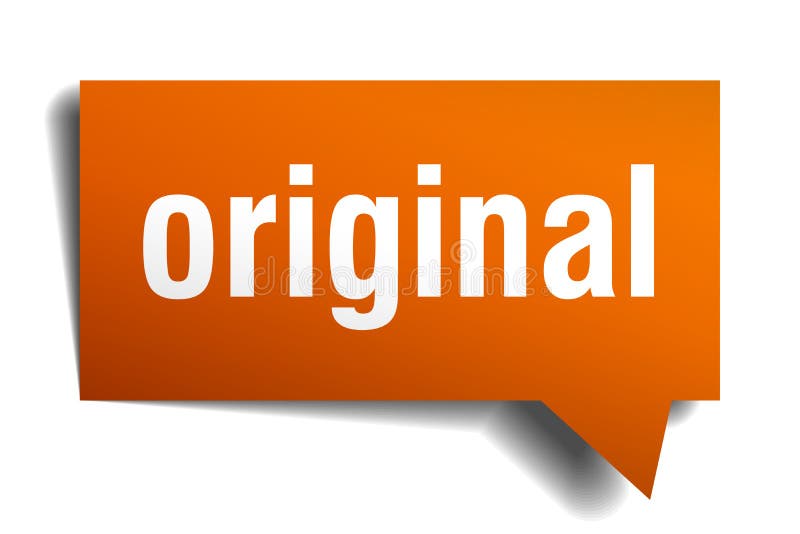 Original orange 3d speech bubble royalty free illustration