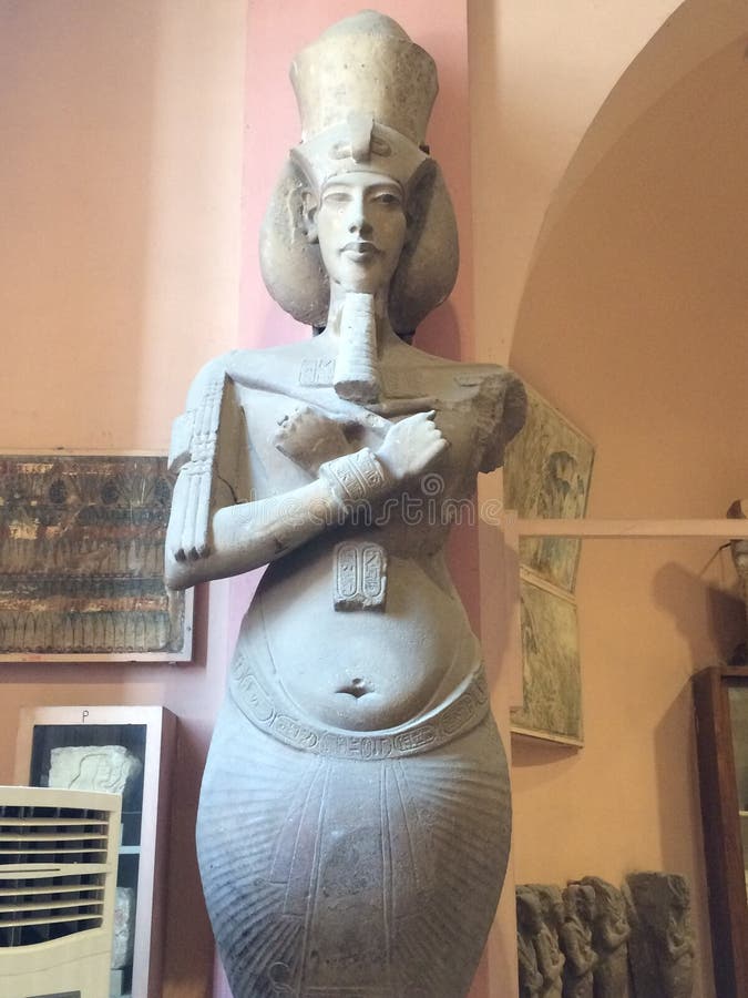Original Statue Akhenaten Egyptian Museum Cairo Stock Photos - Free ...