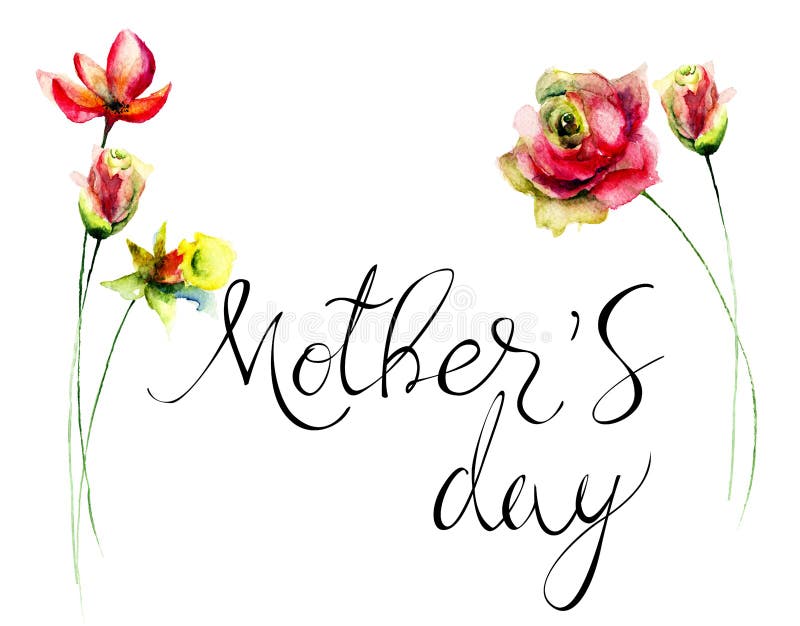 Mothers Day Title Block 2 stock illustration. Illustration of mother ...