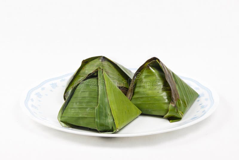 Original Traditional Nasi Lemak Wrapped In Banana Leaf Stock Image  Image of eating, cuisine 