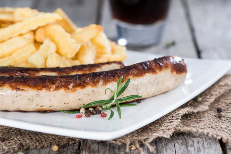 Grillet Bratwurst Med Løk
