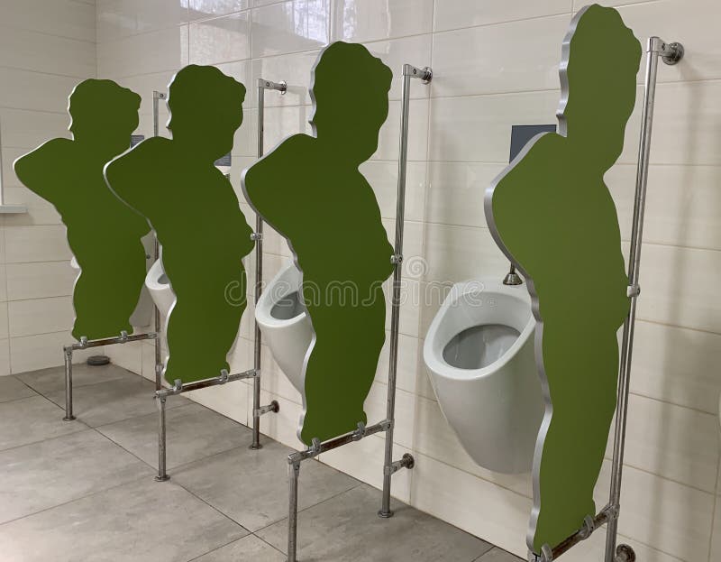 Original Urinal in a Public Restroom. Partitions for Toilet and Toilet in  the Men`s Room Stock Photo - Image of hygiene, room: 171326394