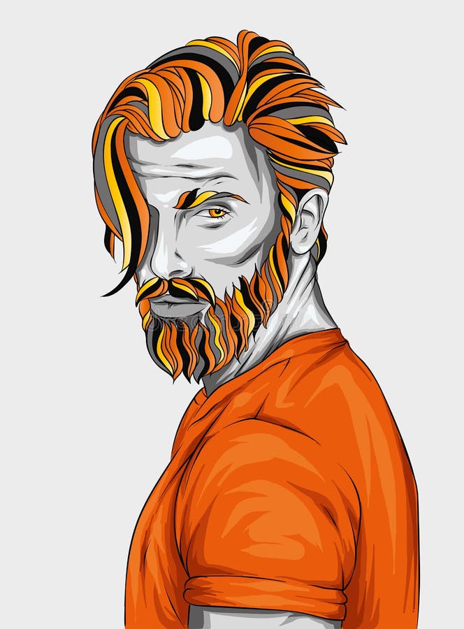 Original Vector Illustration, Man with Fashionable Hairstyle. Hipster. Print on a T-shirt or Sticker. Bearded Man. Stock Vector - Illustration of poster, mustache: 135507191 Original Vector Illustration, Man with Fashionable Hairstyle. Hipster. Print on a T-shirt or Sticker. Bearded Man. Stock Vector - Illustration of poster, mustache: 135507191