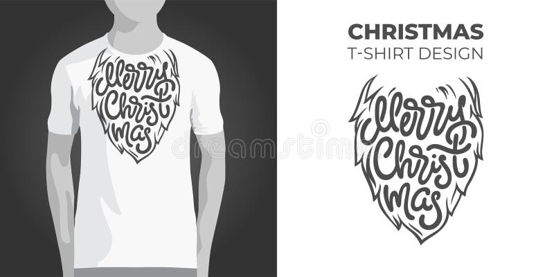 Origineel drukontwerp voor T-shirt met Kerstmanbaard en Vrolijke Kerstmistypografie Vectorillustratie voor druk vector illustratie Origineel drukontwerp voor T-shirt met Kerstmanbaard en Vrolijke Kerstmistypografie Vectorillustratie voor druk vector illustratie