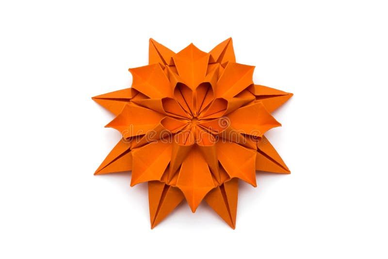 Origâmi Dahlia Flower imagens de stock royalty free