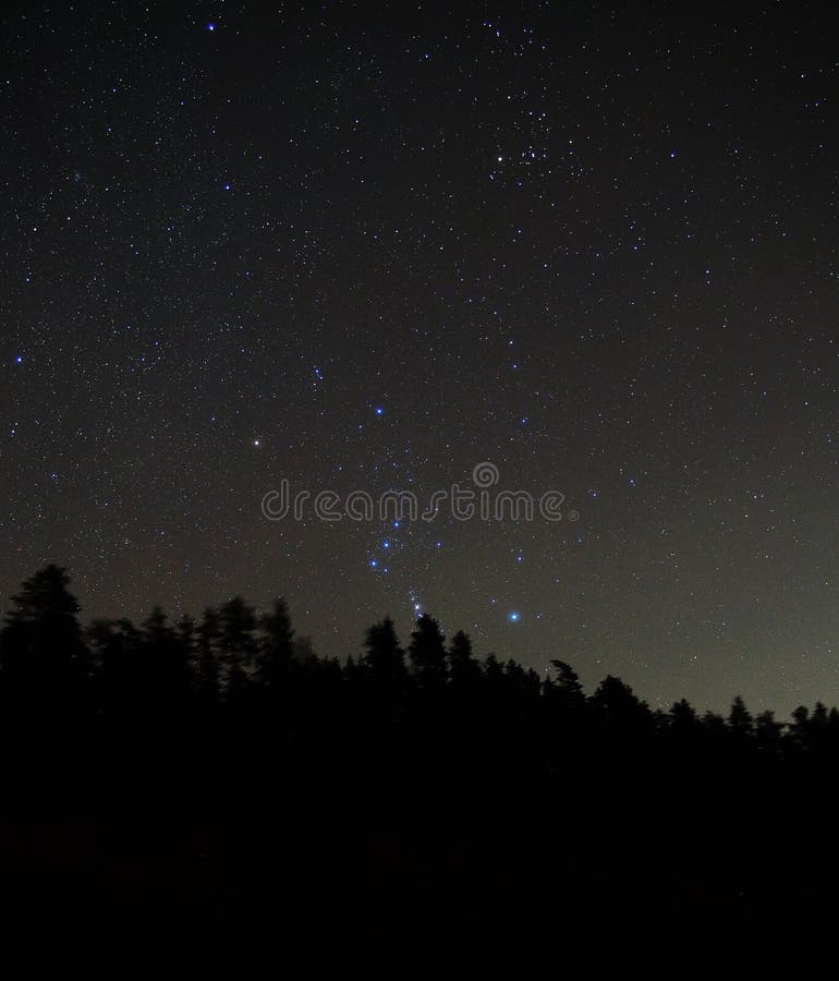 Orion konstellationstjärna i natthimmel royaltyfria bilder Orion konstellationstjärna i natthimmel royaltyfria bilder