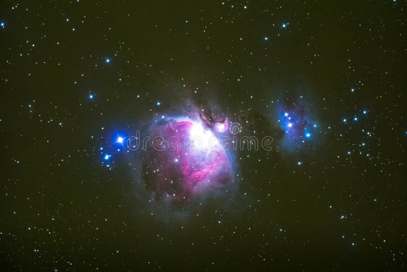 The Orion Nebula photography taken with telescope. royalty free illustration
