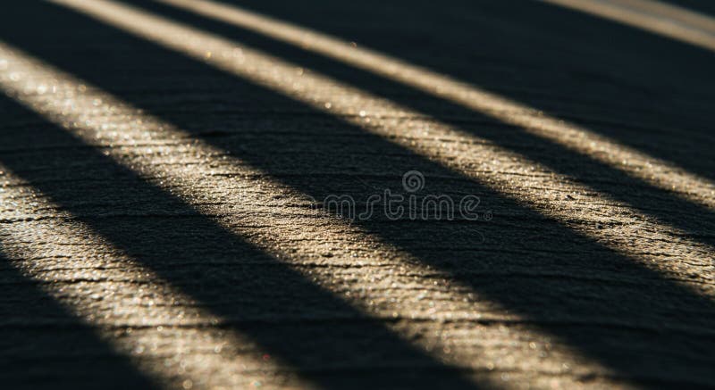 Orizontal beams of light create a pattern of alternating light and shadow on a royalty free illustration