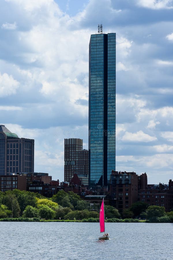 Skyline del centro di Boston fotografia stock