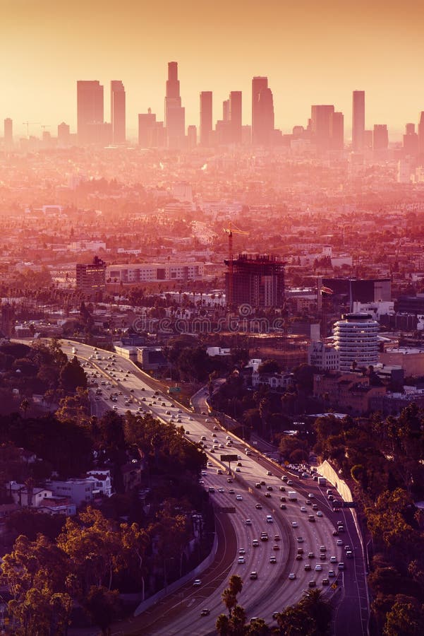 Orizzonte della città di California - di Los Angeles