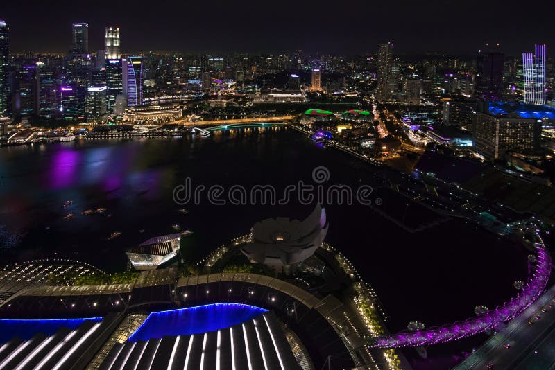 Orizzonte della città di Singapore immagini stock Orizzonte della città di Singapore immagini stock