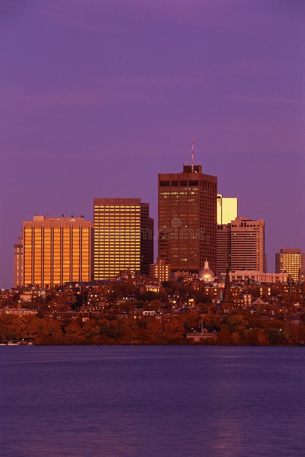 Skyline di Boston fotografie stock libere da diritti