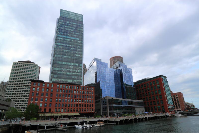 Orizzonte di Boston immagini stock