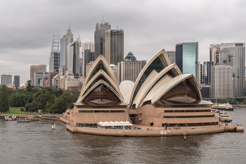 Orizzonte di Sydney e del teatro dell'opera, Australia fotografie stock
