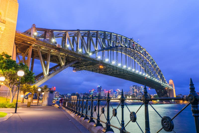 Orizzonte meraviglioso di notte di Sydney, Australia fotografia stock Orizzonte meraviglioso di notte di Sydney, Australia fotografia stock