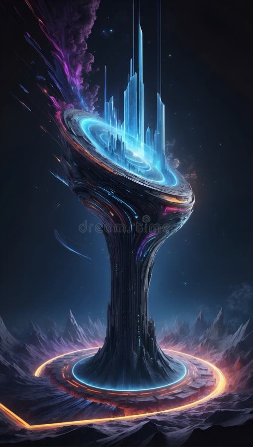 Orizzonti di dati elevanti : quantumquoziente scomposto. generazione di aiuti royalty illustrazione gratis