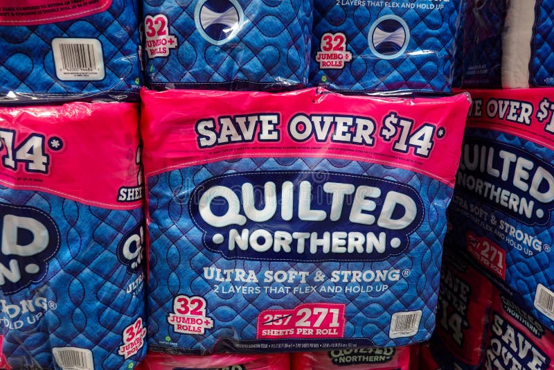 Stacks Of Charmin, Scott, Quilted Northern Brands Toilet