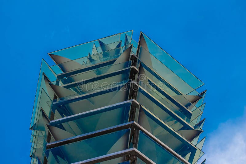 Top view of Orlando City Hall Plaza Tower at downtown area 47. Orlando, Florida. August 17, 2019. Top view of Orlando City Hall Plaza Tower at downtown area 47 stock images Top view of Orlando City Hall Plaza Tower at downtown area 47. Orlando, Florida. August 17, 2019. Top view of Orlando City Hall Plaza Tower at downtown area 47 stock images