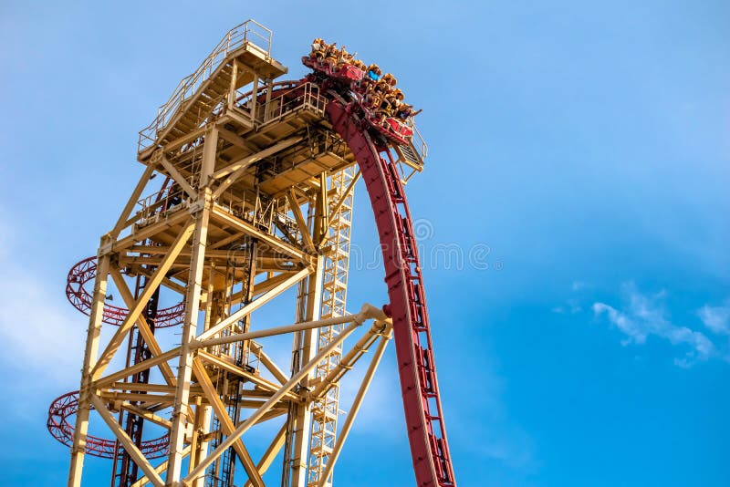 Universal Studios Hollywood Rip Ride Rockit roller coaster Stock Photo -  Alamy