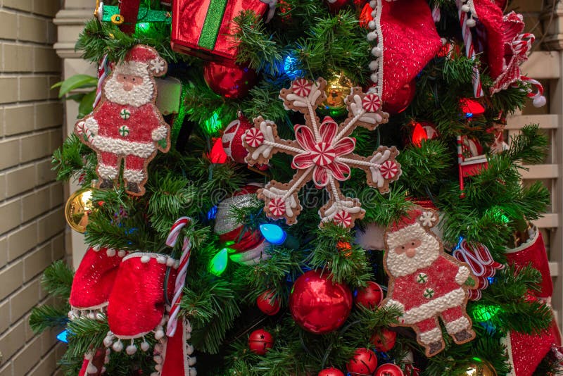 Partial View of Christmas Tree at Magic Kingdom 94. Editorial Stock