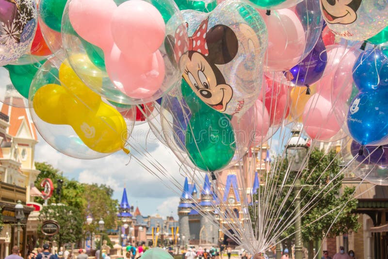 Top view of Disney balloons at Magic Kingdom 352