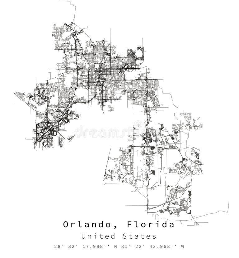 Orlando Florida Map Stock Illustrations 282 Orlando Florida Map Stock Illustrations, Vectors