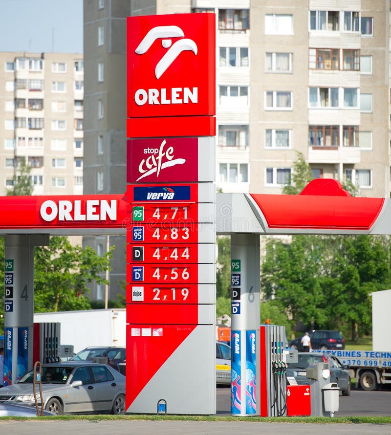 Orlen petrol station royalty free stock photo Orlen petrol station royalty free stock photo