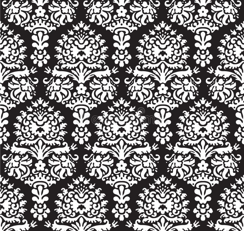 Black Seamless Lace Pattern Stock Vector - Illustration of loop ...