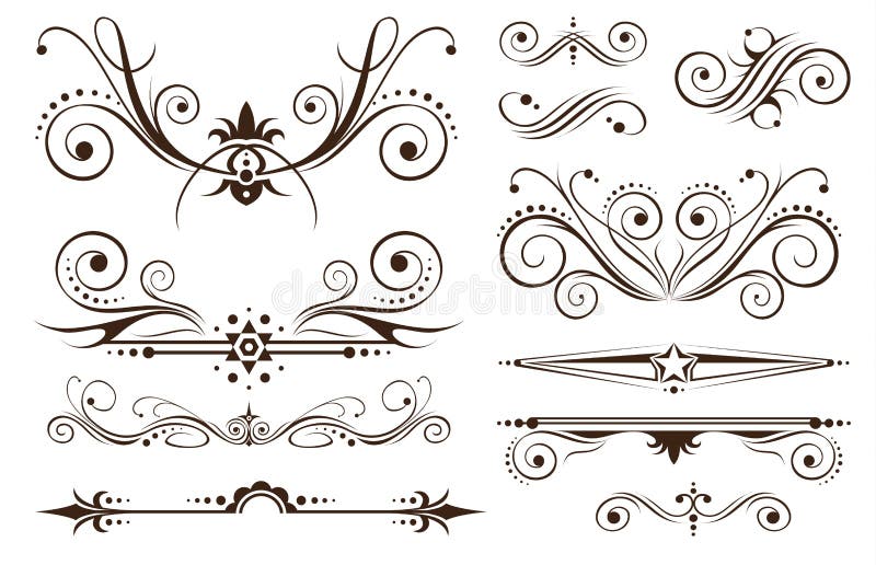 Ornament and Decoration for Classic Designs Stock Vector Illustration