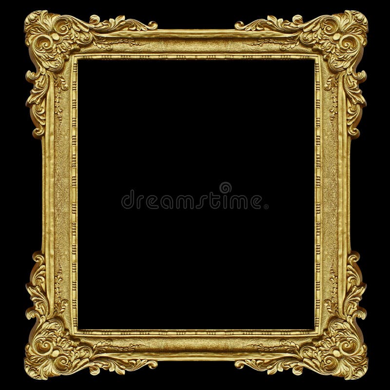 Ornament Elements, Vintage Gold Frame Floral Stock Photo Image of