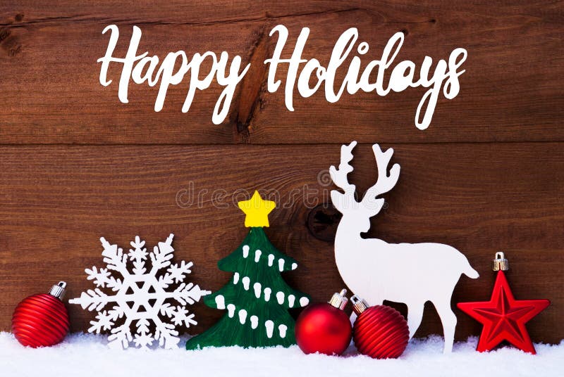 Ornament, Schnee, Baum, Ball, Kalligrafie glückliche Ferien