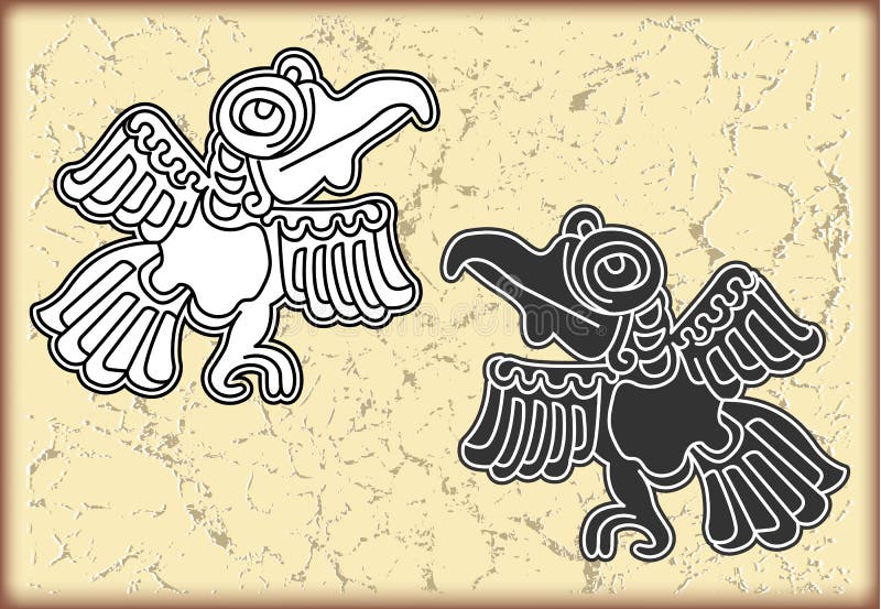 Aztec symbol Cipactli stock vector. Illustration of mask - 31605761