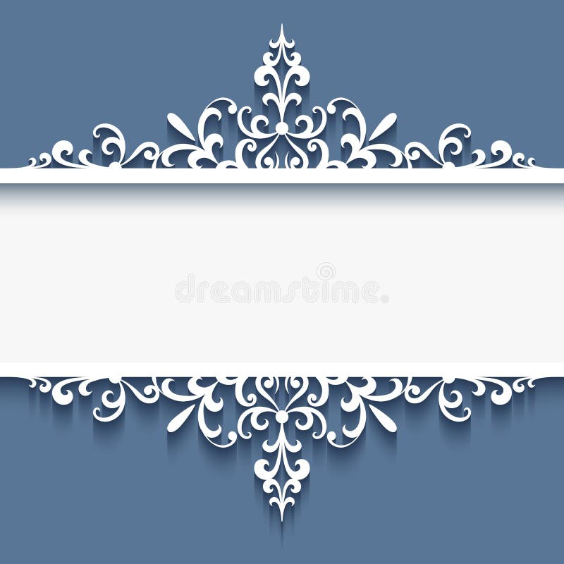 Ornamentacyjna rama z wycinanka papieru zawijasami royalty ilustracja Ornamentacyjna rama z wycinanka papieru zawijasami royalty ilustracja