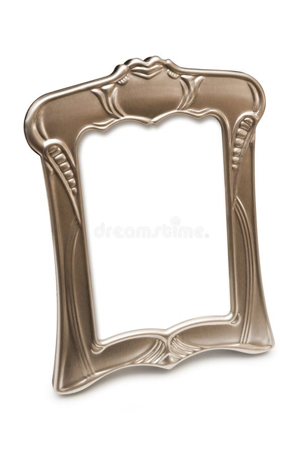 Stylish ornamental frame for photo, isolated on white, clipping path. Stylish ornamental frame for photo, isolated on white, clipping path