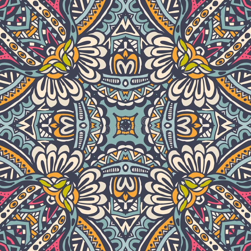 Ornamental Abstract Seamless Pattern